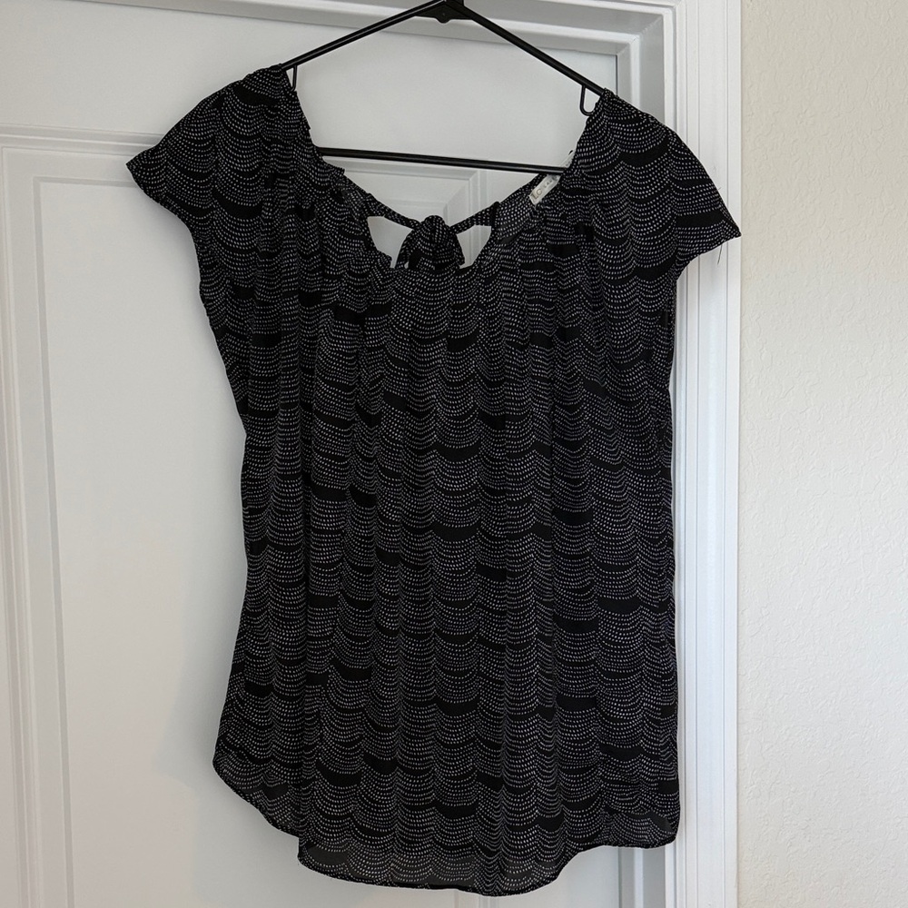 Lauren Conrad Black and White Blouse